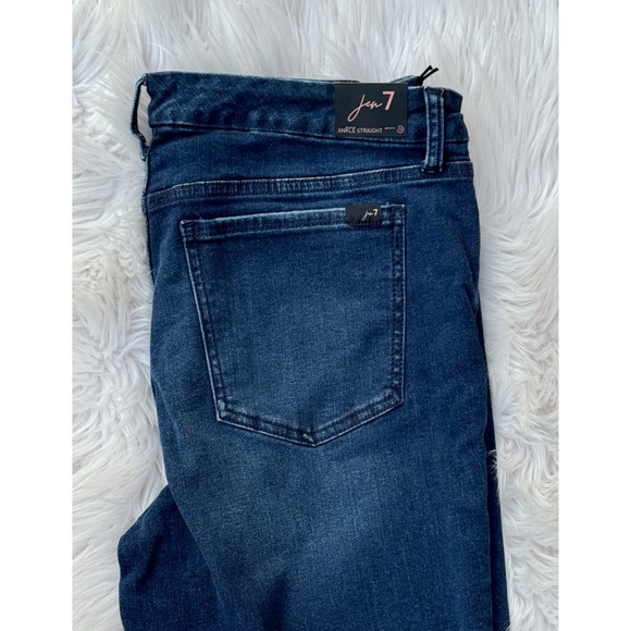 NWT Jen7 Raw Hem Straight Leg Ankle Jeans - Picture 8 of 8